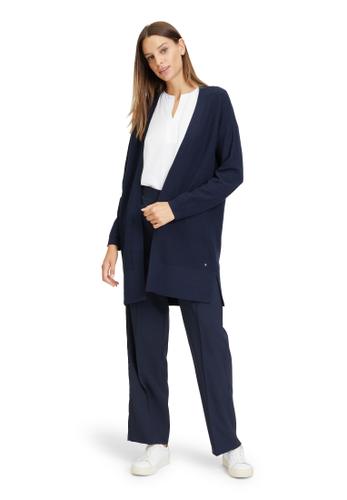 Strick-Cardigan 36 Figurumspielend - Navy Blue