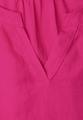Knielanges Kleid mit Split Neck aus Leinen 34 - Magenta Dream