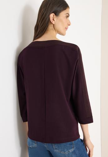 Batwing Shirt mit Tape S - Eggplant Red
