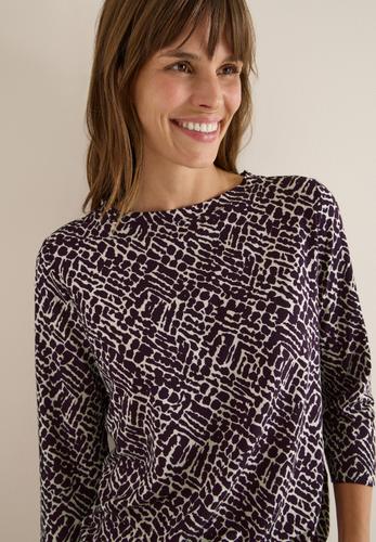 Shirt mit Minimal Print XL - Eggplant Red