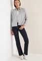 Flanellbluse mit Nieten S - Luna Grey Melange