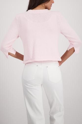 Strickjacke mit Flammgarn 36 - French Rose