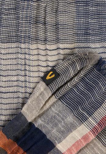 Multicolour Webschal aus Baumwoll-Twill