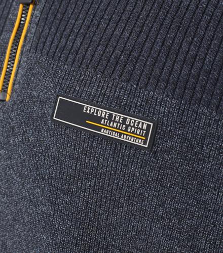 Troyer XXL Basic Knitwear - Blau