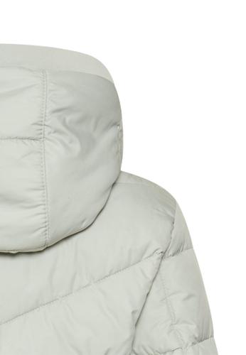 Wattierte Jacke mit abnehmbarer Kapuze 46 Slim Fit - Light Sage