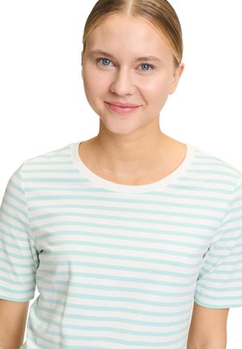Basic Shirt S Gerade - Cream/mint