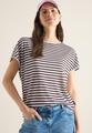 T-Shirt mit Boatneck und Streifen M - Rich Burgundy