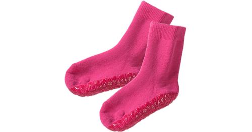 Haussocken Fliesen-Flitzer pink Gr. 17/18 Mädchen Baby