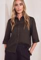 3/4-Arm Hemdbluse aus Leinen