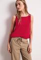 Top mit Rundhals und Schulterdetail 36 - Salsa Red