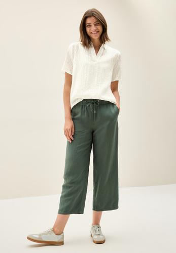 Blusenshirt mit Struktur M - Vanilla White