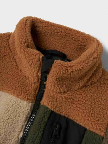NMMMONICO TEDDY JACKET BLOCK 104 - Toasted Coconut