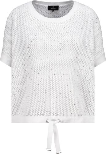 Ajour-Strickpullover mit Strasssteinen