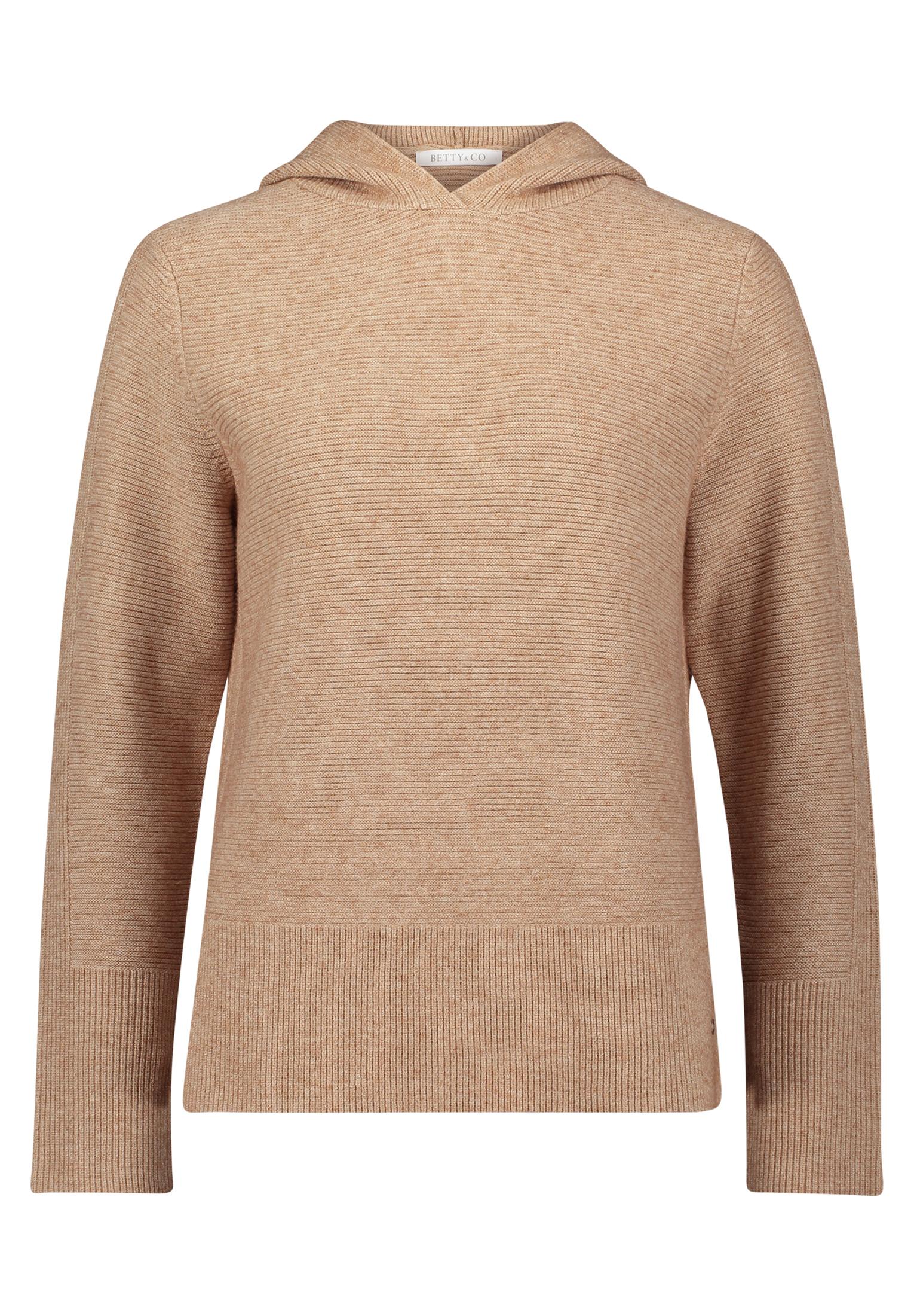 Strickpullover 40 Gerade - Camel Melange