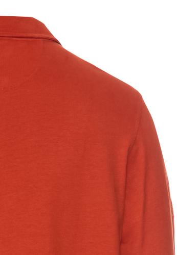 Langarm Poloshirt aus zertifiziertem Organic Cotton 3XL Regular Fit - Brick Red