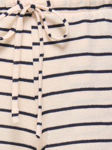 KOGJANA STRIPED WIDE PANT JRS 134/140 Weiter Beinschnitt - Tofu