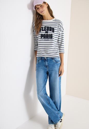 3/4-Arm Shirt mit Wording Artwork S - Universal Blue