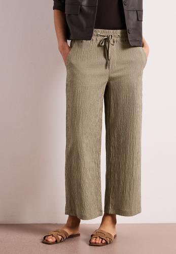 Wide Leg Hose im Loose Fit mit Streifen 40/7/8 Hosen - Silent Sand