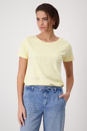 T-Shirt mit Strassschrift 36 - Mango Sorbet