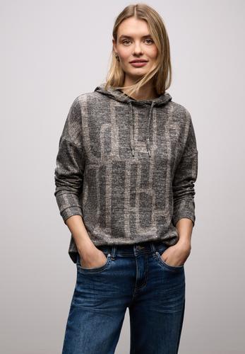 Gemusterter Hoodie Shirt 38 - Darkest Brown