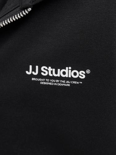 JJESOHO SWEAT ZIP HOOD NOOS JNR 140 Locker geschnitten - Black