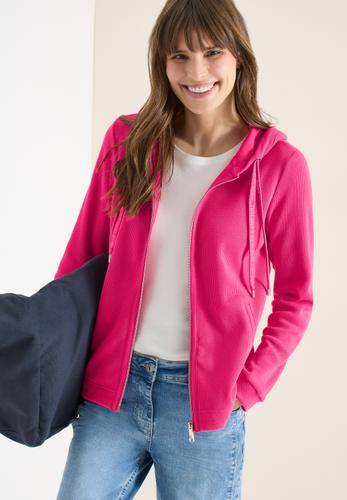 Langarm Jacke mit Kapuze und Taschen L - Beetroot Pink