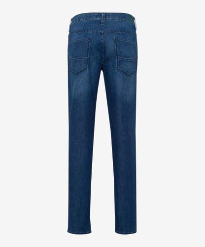 Style Cadiz 33/32 Five-Pocket-Jeans, Aufgesetzte Gesäßtaschen, Einschubtaschen vorn, Verdeckter Reißverschluss, Gerader Schnitt, Normale Leibhöhe, Straight Fit, Normale Fußweite - Regular Blue Used
