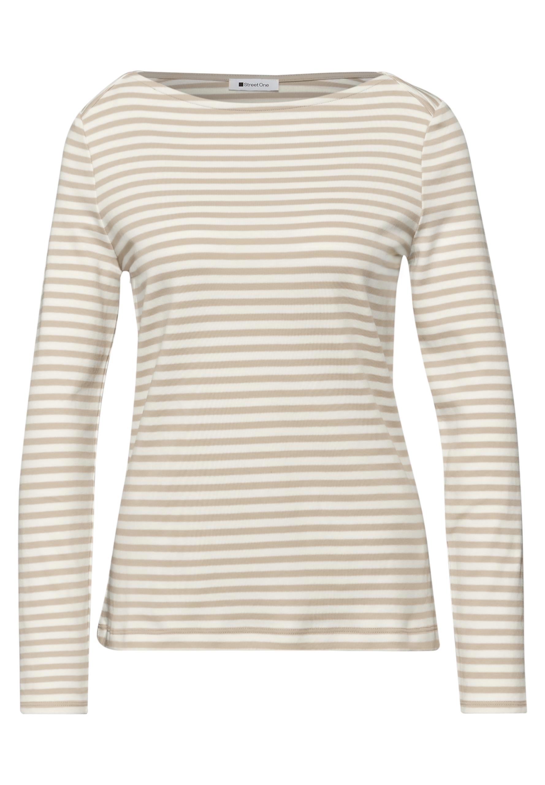 Gestreiftes T-Shirt 42 - Cotton Beige
