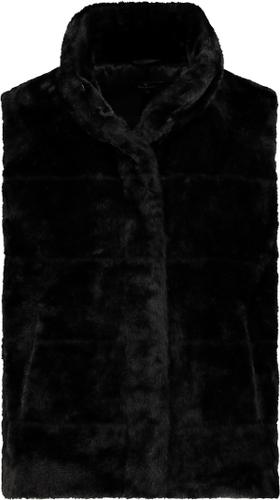 Flauschige Weste 38 - Schwarz