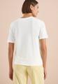 T-Shirt mit Split Neck in Unifarbe