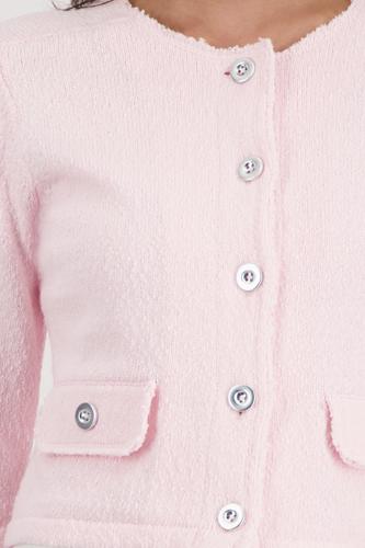 Strickjacke mit Flammgarn 36 - French Rose