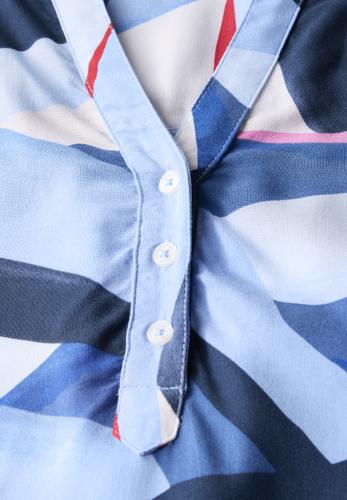 Gemustertes Blusenshirt S - Urban Navy Blue