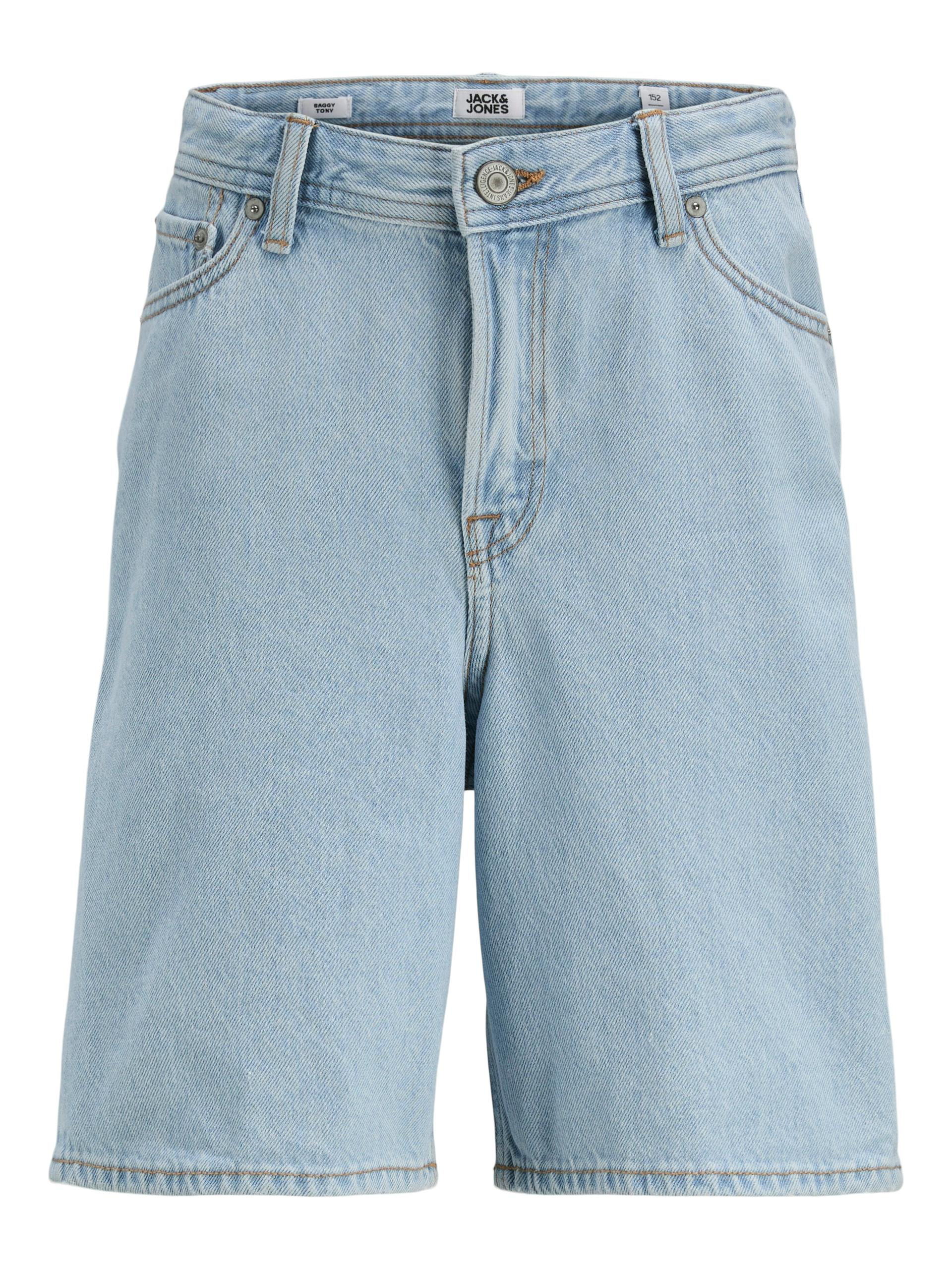 JJITONY JJORIGINAL SHORTS SQ 738 JNR 140 Locker geschnitten - Blue Denim