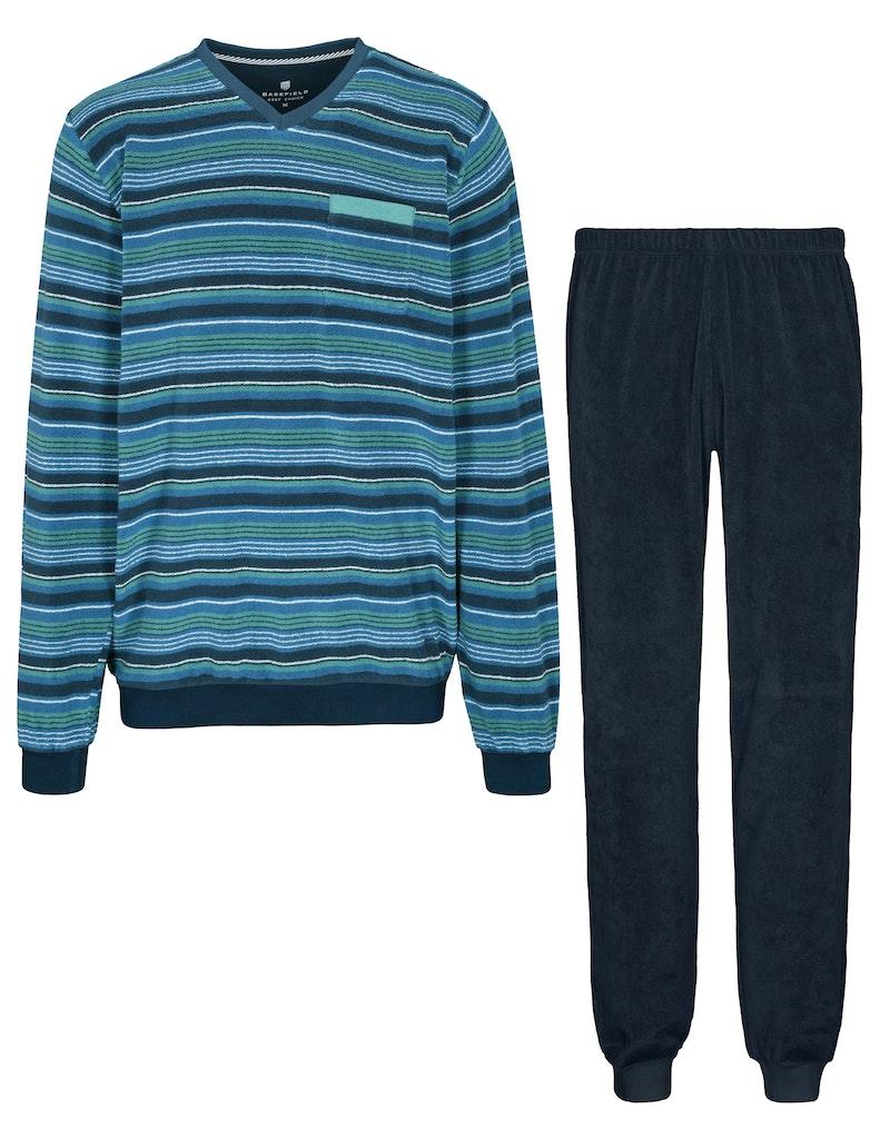 He.-Pyjama Frottee Blau 50