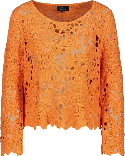 Strickpullover mit Cornelly-Häkelmuster