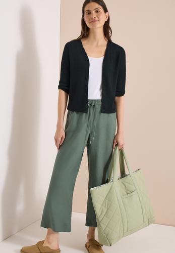 Offene 3/4-Arm Jacke im Ajour-Look