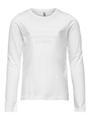KOGTENNA REG L/S TEXT TOP BOX JRS 158/164 Normal geschnitten - Bright White