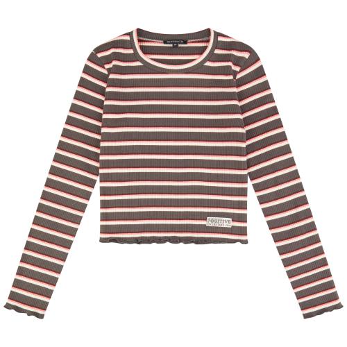 Md.-Rib-Shirt, Streifen 164 - Dark Grey Str.