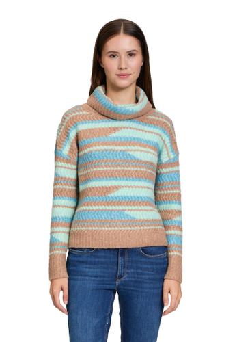 Strickpullover 42 Lässig - Camel/mint