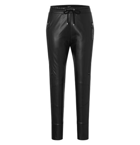 MAC JEANS - FUTURE, Light vegan leather Schwarz 32/OL