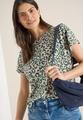 Shirt im Leinen-Look mit Leo-Print