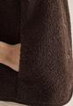 Weste aus Teddy-Material mit Rundhals S - Macchiato Brown