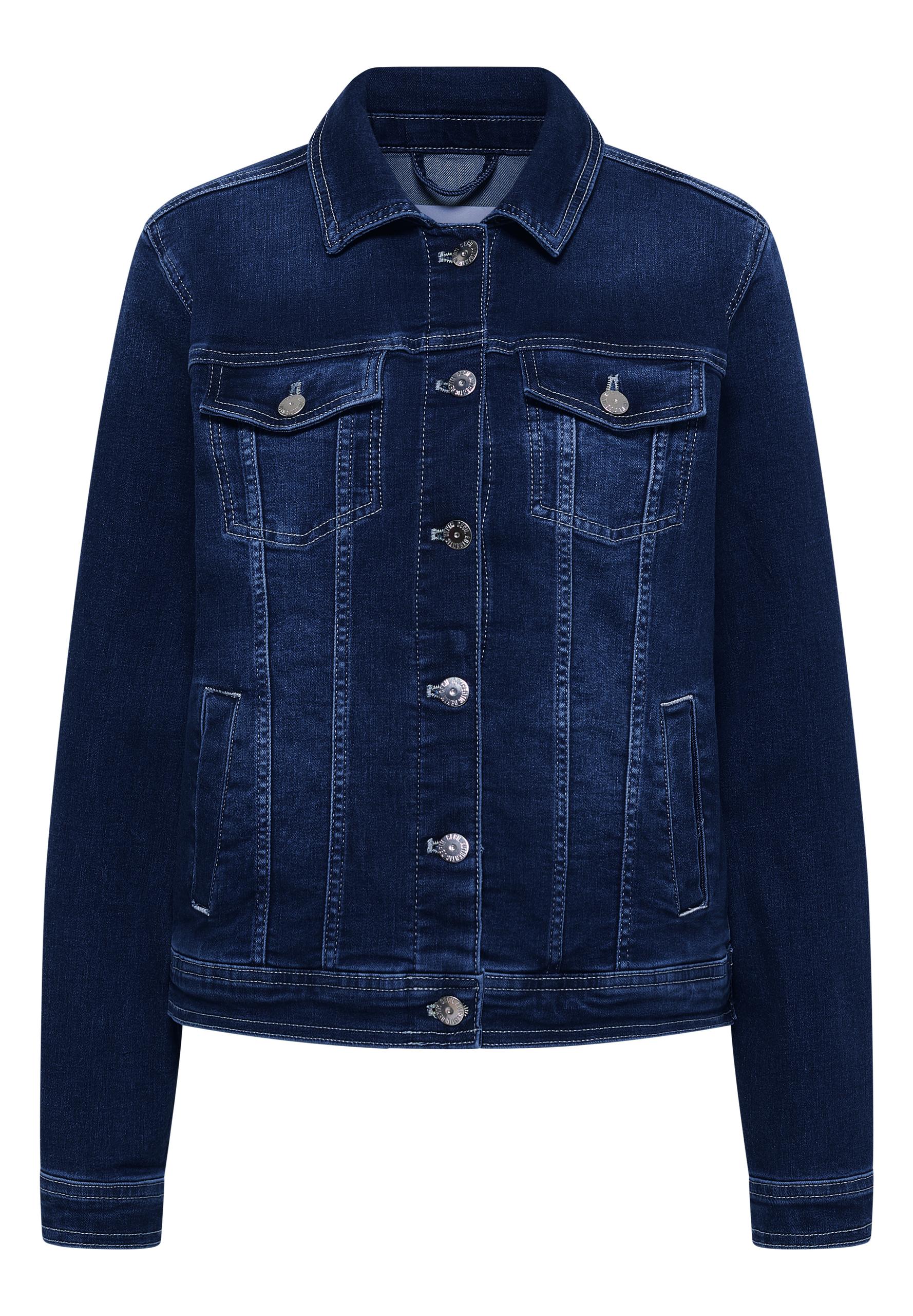 Jeansjacke mit Brusttaschen und Knöpfen L - Mid Blue Wash