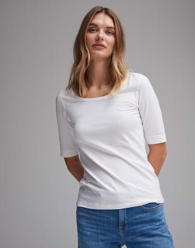 OPUS Kurzarmshirt »Daily F« im Basic-Look - Weiß / 44