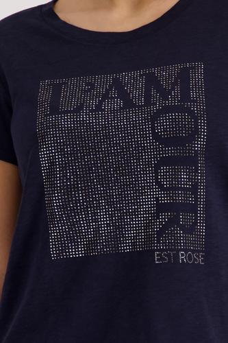 T-Shirt mit Strasssteinen
