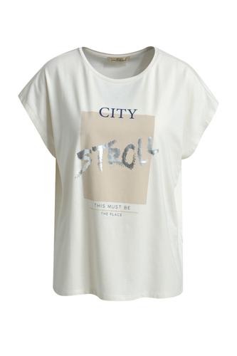 T-shirt Foil Print S - Cream White