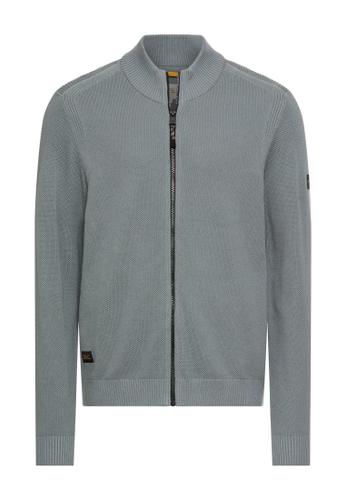 Strickjacke mit Stehkragen