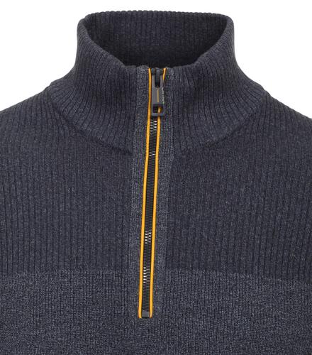 Troyer XXL Basic Knitwear - Blau
