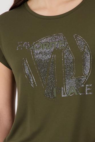 T-Shirt mit Strasssteinen