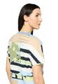 Oversize-Shirt 38 Gerade - Blau/Beige